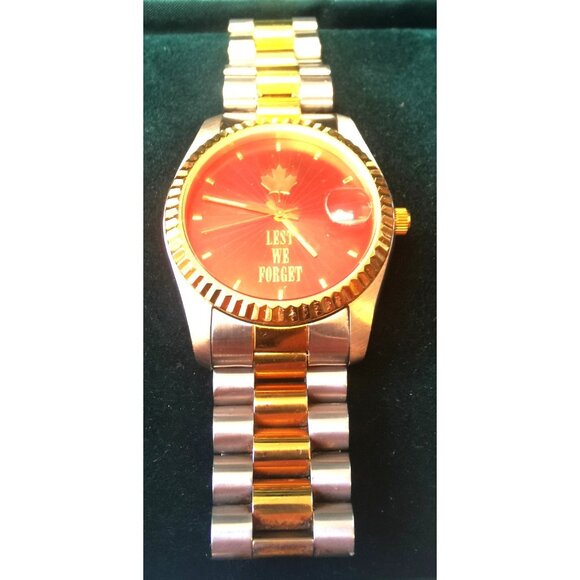 Watch Canadian Lest We Forget Commemorative Stainless Steel Vintage Limited Ed. - Picture 1 of 9